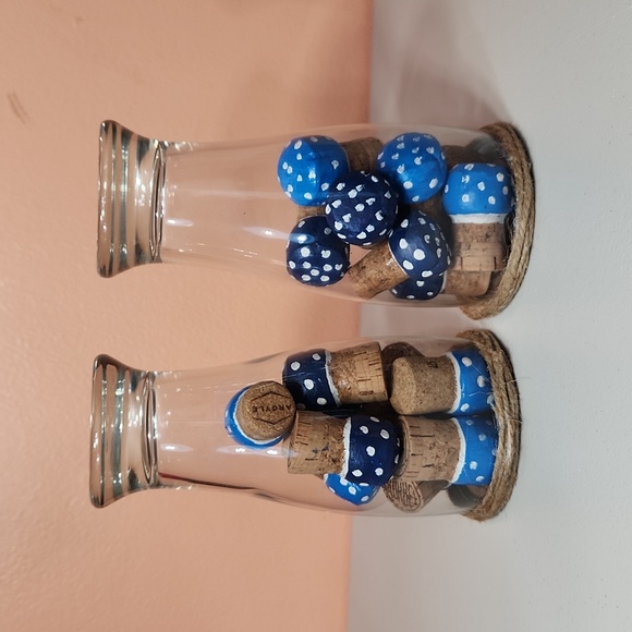 Handmade Rustic Patriotic Vibes Toadstools Candle Holders/ Table Decor - Picture 5 of 9